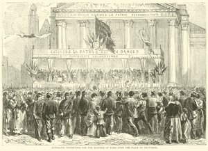 Enrôlement de volontaires pour la défense de Paris sur la Place du Panthéon - English School
