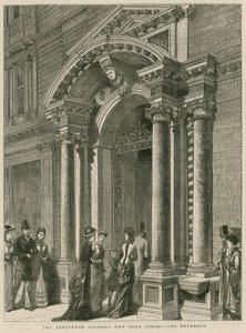 Entrée de la Galerie Grosvenor, New Bond Street, Londres - English School
