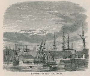 Entrée des docks des Indes occidentales - English School