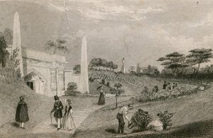 Entrée des Catacombes, cimetière de Highgate, Londres - English School