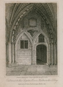 Entrée de la salle capitulaire, Abbaye de Westminster, Londres - English School