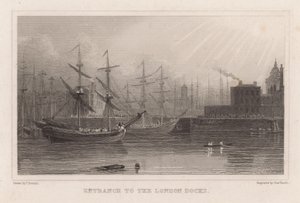 Entrée des docks de Londres - English School