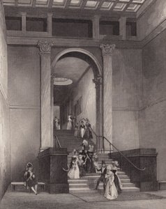 Entrée de la National Gallery, Londres - English School