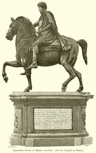 Statue équestre de Marc Aurèle (au Capitole, à Rome) - English School