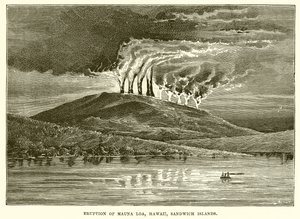 Éruption du Mauna Loa, Hawaï, îles Sandwich - English School