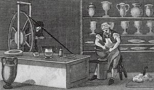 Étrurie, les poteries (gravure) - English School