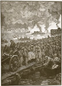 Évacuation de Sébastopol, illustration de Cassells Illustrated History of England - English School