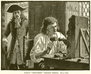 Evelyn découvrant Grinling Gibbons - English School