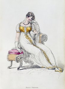 Robe de soirée ou robe de mariage, planche de mode de Ackermann