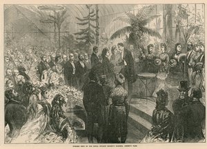 Fête du soir aux jardins de la Société royale de botanique, Regents Park, Londres - English School