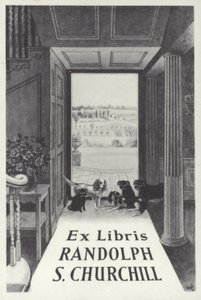 Ex Libris Randolph S Churchill - English School