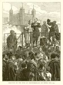 Exécution du duc de Northumberland à Tower Hill, 1553 - English School