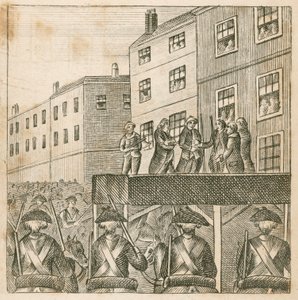Exécution des seigneurs rebelles à Tower Hill, Londres - English School