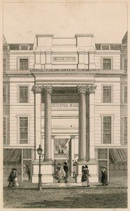 Exeter Hall, Strand, Londres; de Gentlemans Magazine; épreuve - English School