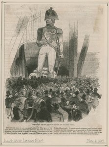 Exposition de la statue de Nelson à Charing Cross - English School