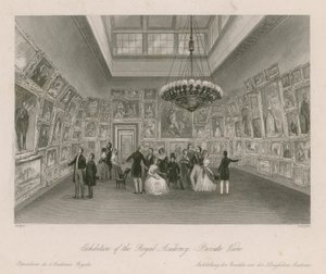 Exposition de la Royal Academy - vue privée - English School