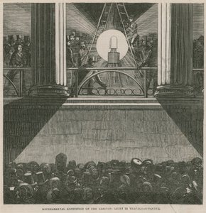 Exposition expérimentale de la lumière électrique à Trafalgar Square, Londres - English School