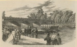 Expériences avec le ponton du capitaine Fowkes sur la Serpentine, Hyde Park - English School