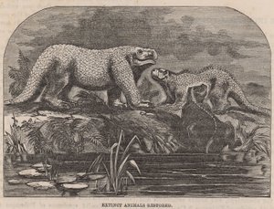Animaux éteints restaurés et exposés au Crystal Palace - English School
