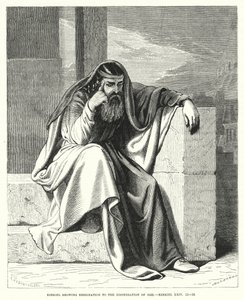 Ézéchiel montrant la résignation à la dispensation de Dieu, Ézéchiel XXIV - English School