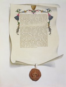 Édition fac-similé de la Magna Carta, publiée pour la première fois en 1225, 1816 - English School