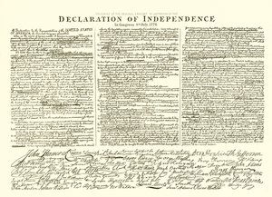 Fac-similé du brouillon original de la Déclaration d