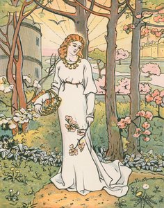 La belle Emelye cueillant des fleurs. 
