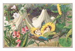 Fées endormies, Carte de Noël - English School