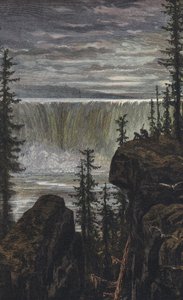 Chutes du Niagara (gravure en couleur) - English School
