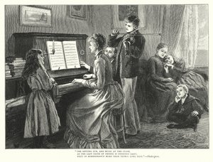 Famille jouant de la musique ensemble - English School