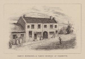 Famous Hostelries, A Famous Hostelry at Charmouth (gravure) - English School