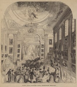 Fancy Fair, Painted Hall, Greenwich Hospital (gravure) - English School