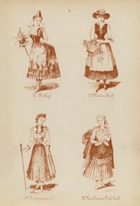 Costumes de fantaisie : Folie, Fille de fleurs, Femme folle, Fille de poisson de Newhaven - English School