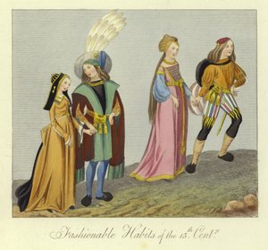 Habits à la mode du 15ème siècle - English School