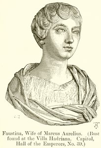 Faustine, épouse de Marc Aurèle (Buste trouvé à la Villa Hadriana. Capitole, Salle des Empereurs, No. 39)