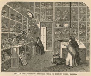 Magasin de vêtements des prisonnières à la prison de Tothill Fields - English School