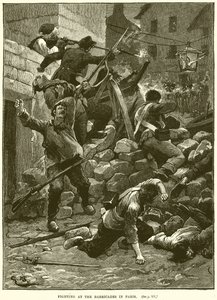 Combat aux barricades à Paris - English School
