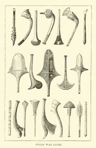 Massues de guerre fidjiennes - English School