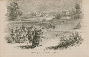 Les champs de Finsbury sous le règne de la reine Élisabeth I