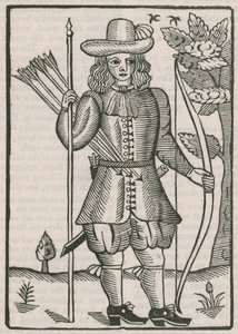 Billet des archers de Finsbury pour le tir de 1676 - English School