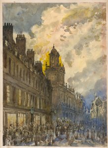 Incendie à Grays Inn Lane, Londres, 20 juin 1880 - English School