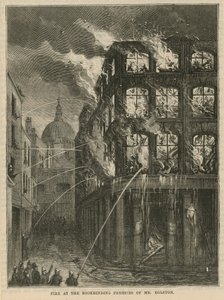 Incendie dans les locaux de reliure de M. Egleton - English School