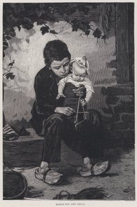 Garçon pêcheur et enfant - English School