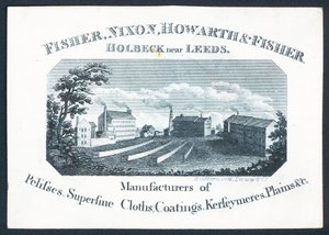 Carte de visite de Fisher, Nixon, Howarth & Fisher - English School