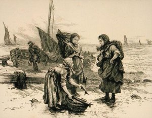Femmes pêcheurs vers 1880, de 