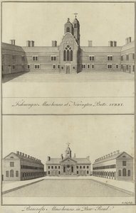 Fishmongers Almshouses, Newington Butts et Bancrofts Almshouses, Bow Road, Londres