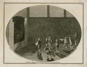 Jeu de paume, joué au Tennis Court, Leicester Fields - English School