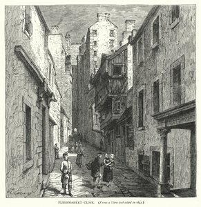 Fleshmarket Close (gravure) - English School