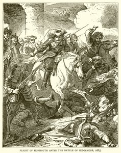 Fuite de Monmouth après la bataille de Sedgemoor, 1685 - English School