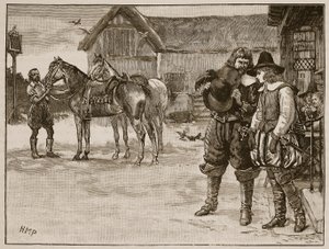 Fuite de Lady Arabella Stuart, illustration de Cassells Illustrated History of England - English School